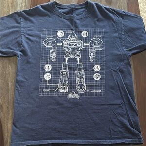 Navy Graphic T-Shirt with Robot Design